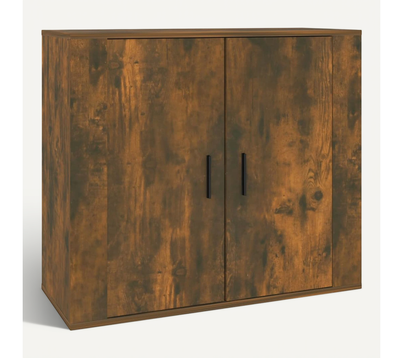 Buffet Chêne Fumé 80x33x70 Cm Bois Contreplaqué