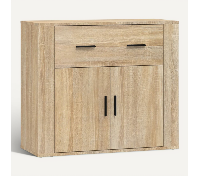 Buffet Chêne Sonoma 80x33x70 Cm Bois Contreplaqué