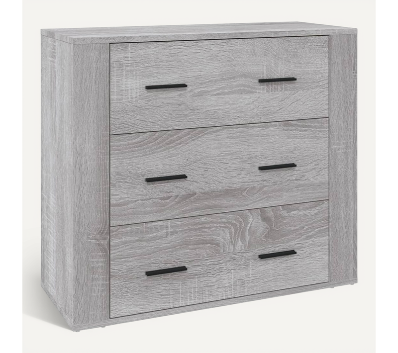 Buffet Sonoma Gris 80x33x70 Cm Bois Contreplaqué