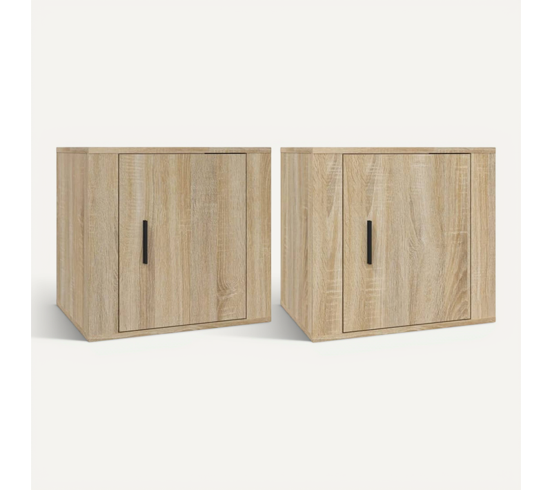 Tables De Chevet 2 Pièces Chêne Sonoma 50x39x47 Cm