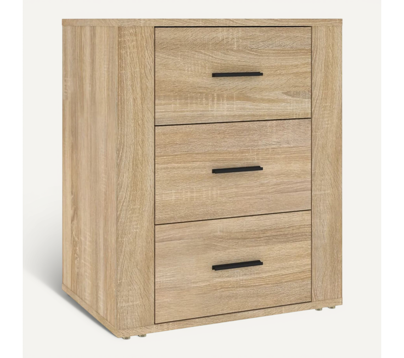 Table De Chevet Chêne Sonoma 50x36x60 Cm Bois Contreplaqué