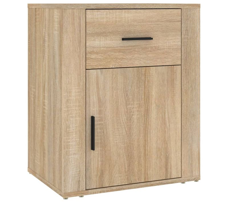 Table De Chevet Chêne Sonoma 50x36x60 Cm Bois Contreplaqué
