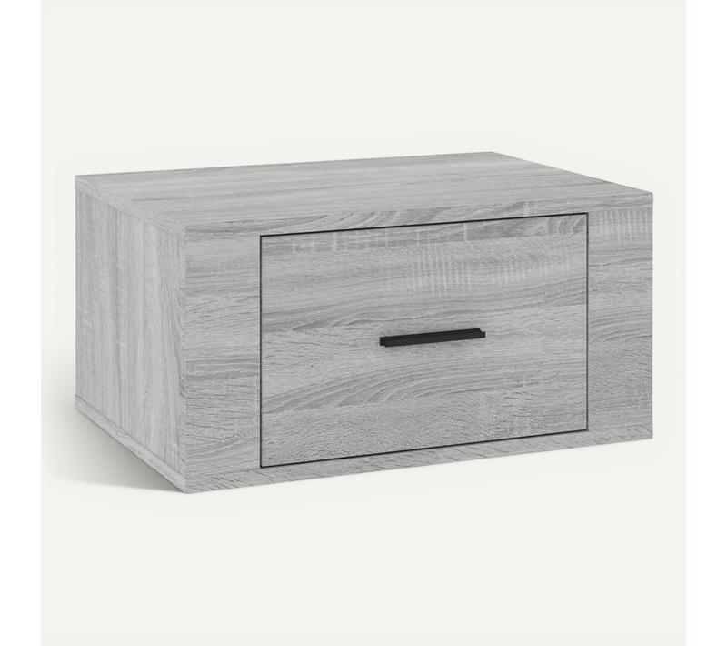 Table De Chevet Murale Sonoma Gris 50x36x25 Cm