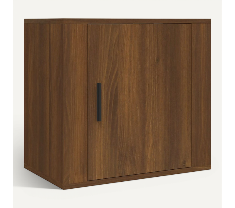 Table De Chevet Murale Chêne Marron 50x30x47 Cm