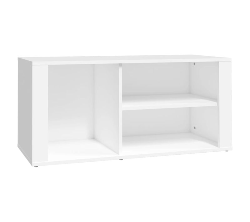 Armoire à Chaussures Blanc 100x35x45 Cm Bois Contreplaqué