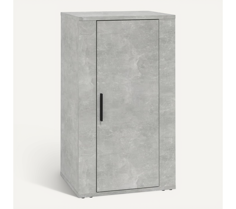 Buffet Gris Béton 40x33x70 Cm Bois Contreplaqué