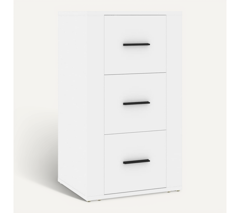 Buffet Blanc 40x33x70 Cm Bois Contreplaqué