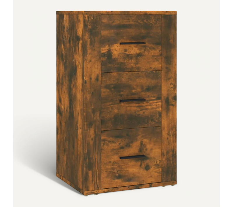 Buffet Chêne Fumé 40x33x70 Cm Bois Contreplaqué