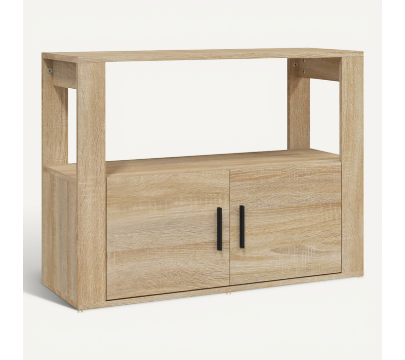 Buffet Chêne Sonoma 80x30x60 Cm Bois Contreplaqué