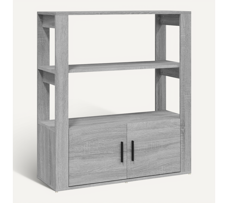 Buffet Sonoma Gris 80x30x90 Cm Bois Contreplaqué