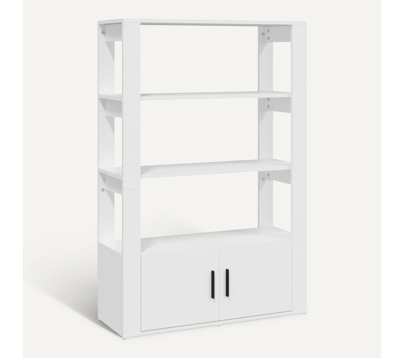 Buffet Blanc 80x30x119,5 Cm Bois Contreplaqué