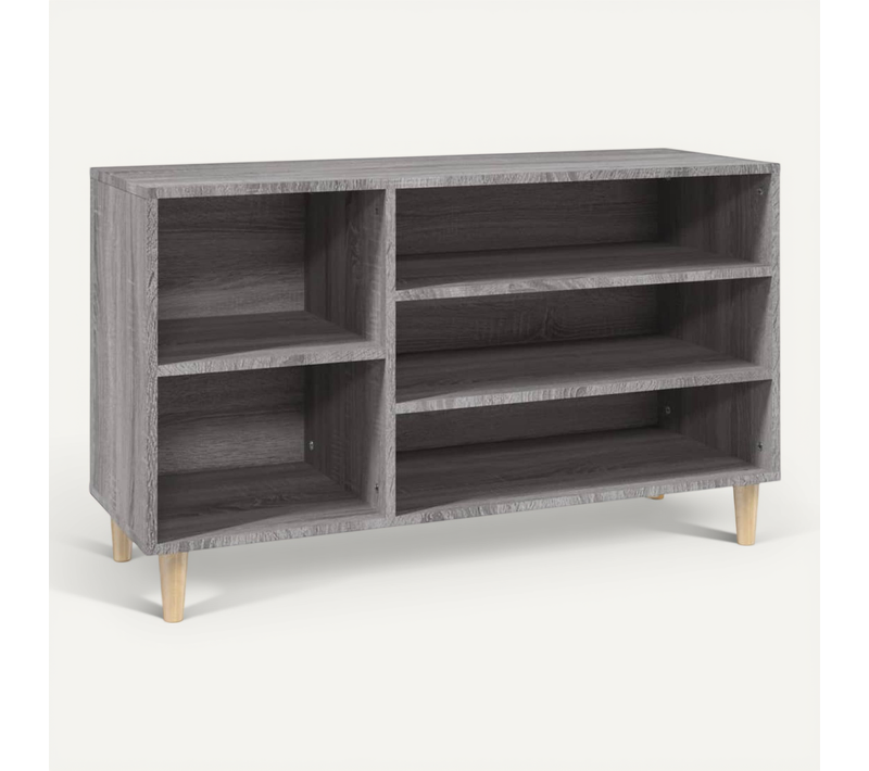 Armoire à Chaussures Sonoma Gris 102x36x60 Cm Bois Contreplaqué