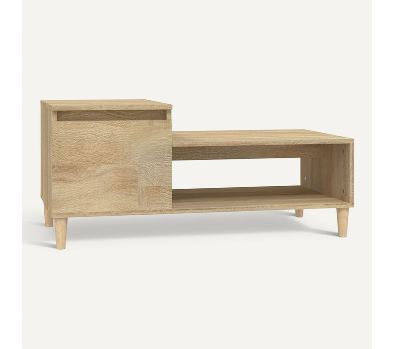 Table Basse Chêne Sonoma 100x50x45 Cm Bois Contreplaqué