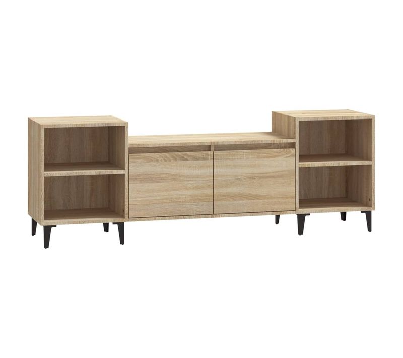 Meuble TV Chêne Sonoma 160x35x55 Cm Bois Contreplaqué