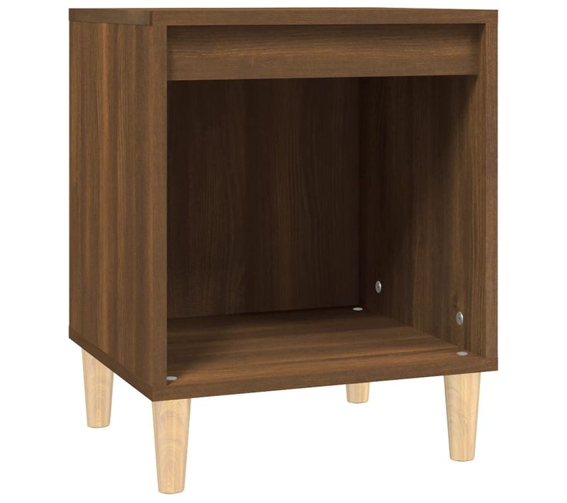 Table De Chevet Chêne Marron 40x35x50 Cm