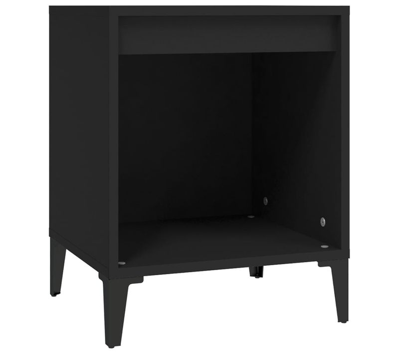 Table De Chevet Noir 40x35x50 Cm