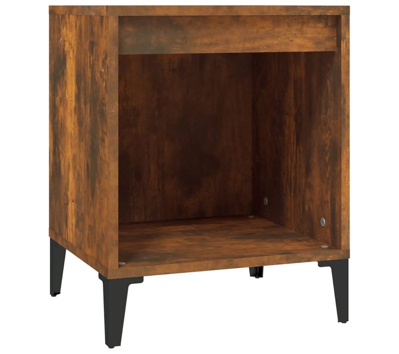 Table De Chevet Chêne Fumé 40x35x50 Cm