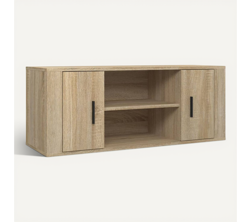Meuble TV Chêne Sonoma 100x35x40 Cm Bois Contreplaqué