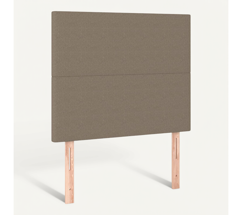 Tête De Lit Taupe 100x5x118/128 Cm Tissu