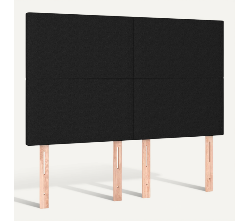 Tête De Lit Noir 144x5x118/128 Cm Tissu