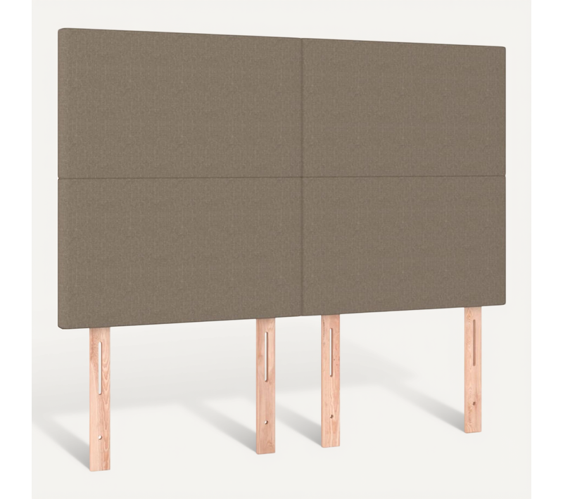 Tête De Lit Taupe 144x5x118/128 Cm Tissu