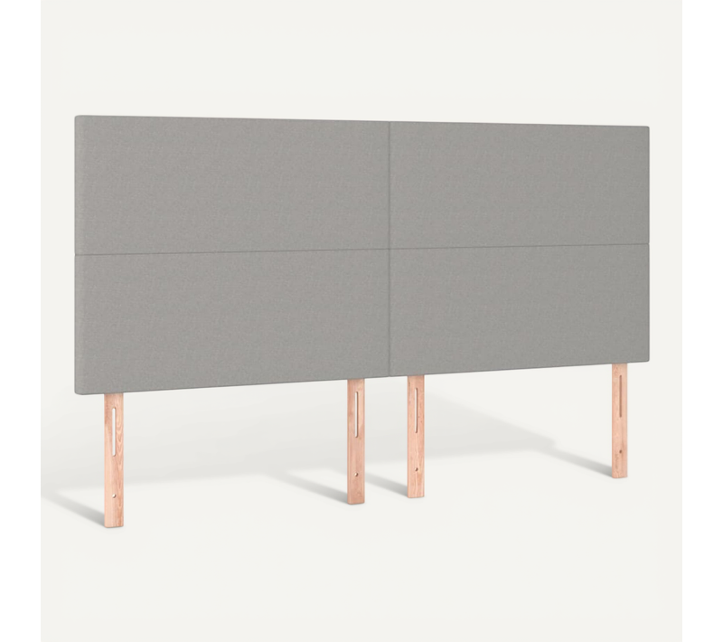 Tête De Lit Gris Clair 160 X 5 X 118/128 Cm Tissu