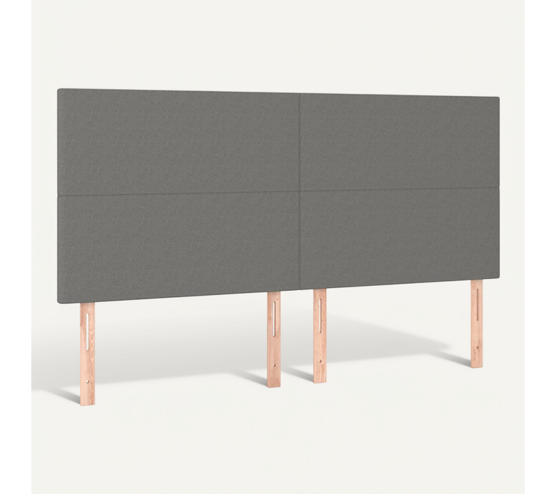 Tête De Lit Gris Foncé 160x5x118/128 Cm Tissu