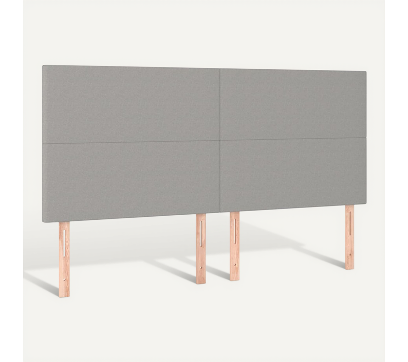 Tête De Lit Gris Clair 180 X 5 X 118/128 Cm Tissu