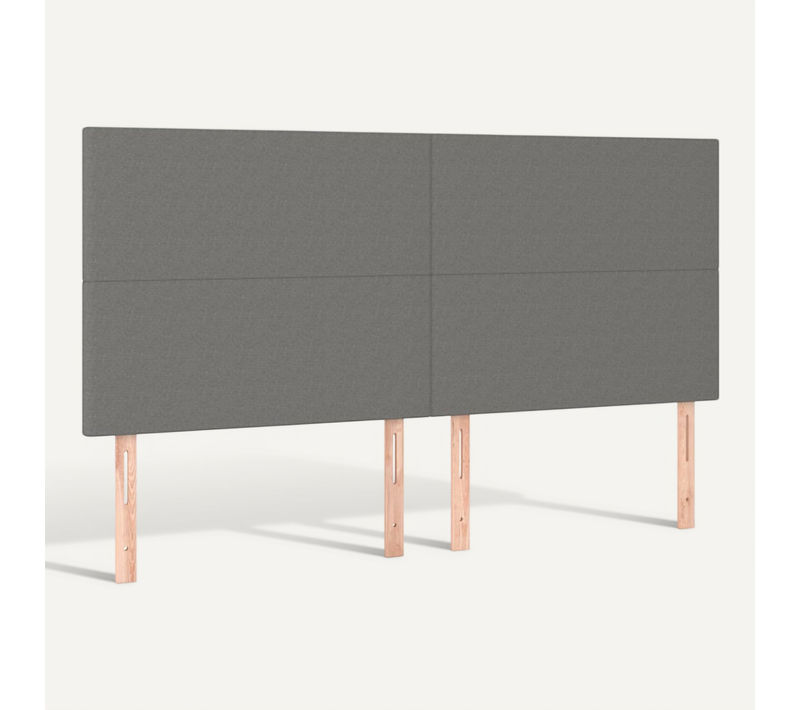 Tête De Lit Gris Foncé 180 X 5 X 118/128 Cm Tissu