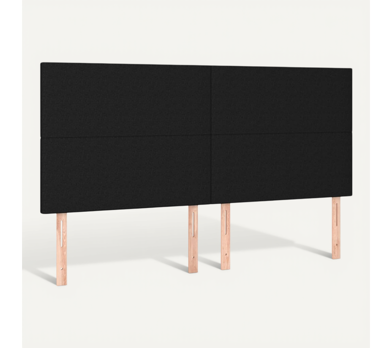 Tête De Lit Noir 180x5x118/128 Cm Tissu