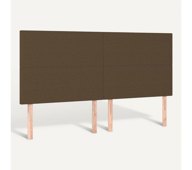Tête De Lit Marron Foncé 180 X 5 X 118/128 Cm Tissu