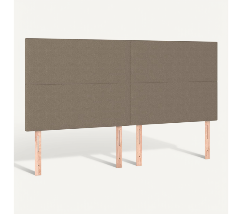 Tête De Lit Taupe 180x5x118/128 Cm Tissu