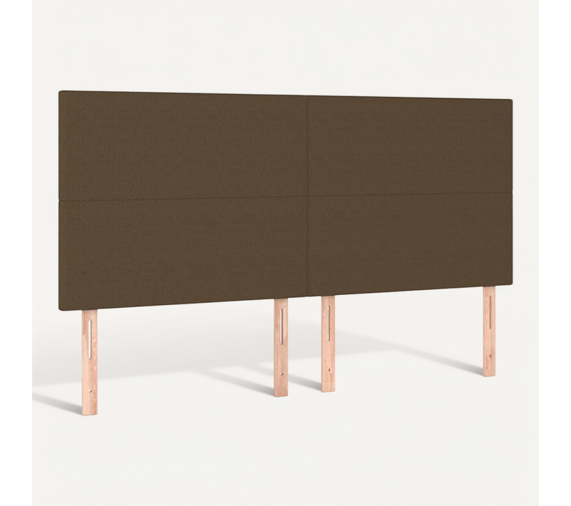 Tête De Lit Marron Foncé 200 X 5 X 118/128 Cm Tissu