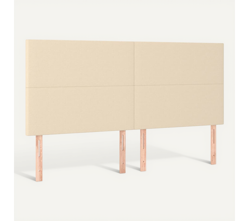 Tête De Lit Crème 200x5x118/128 Cm Tissu