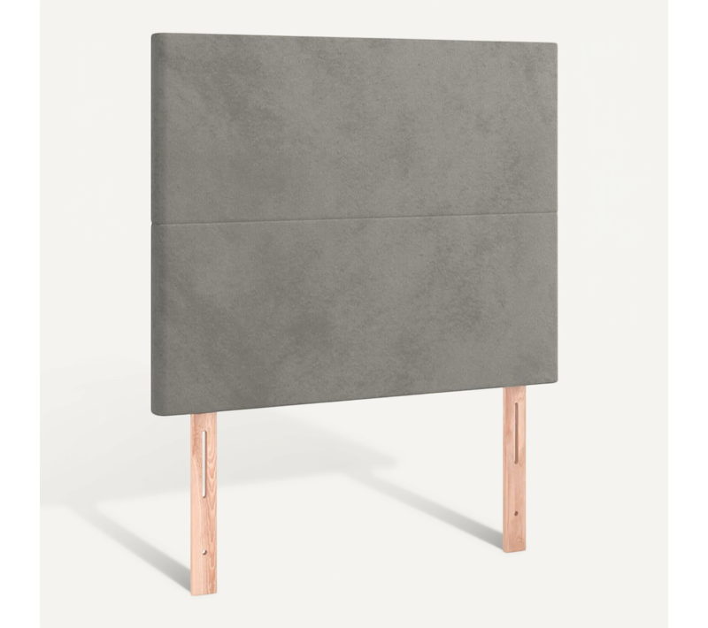 Tête De Lit Gris Clair 100x5x118/128 Cm Velours