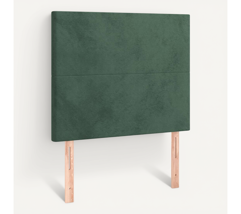 Tête De Lit Vert Foncé 100x5x118/128 Cm Velours