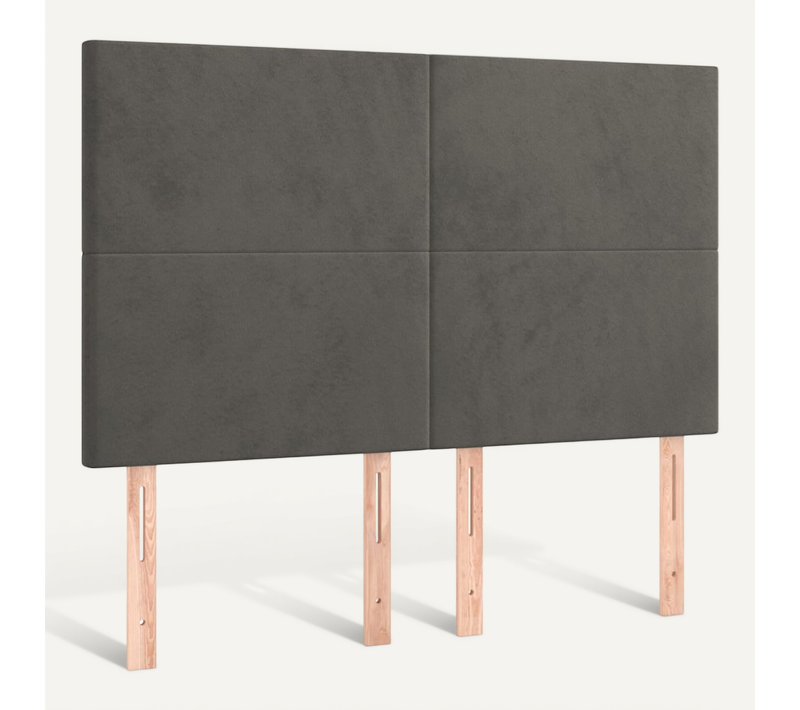 Tête De Lit Gris Foncé 144 X 5 X 118/128 Cm Velours