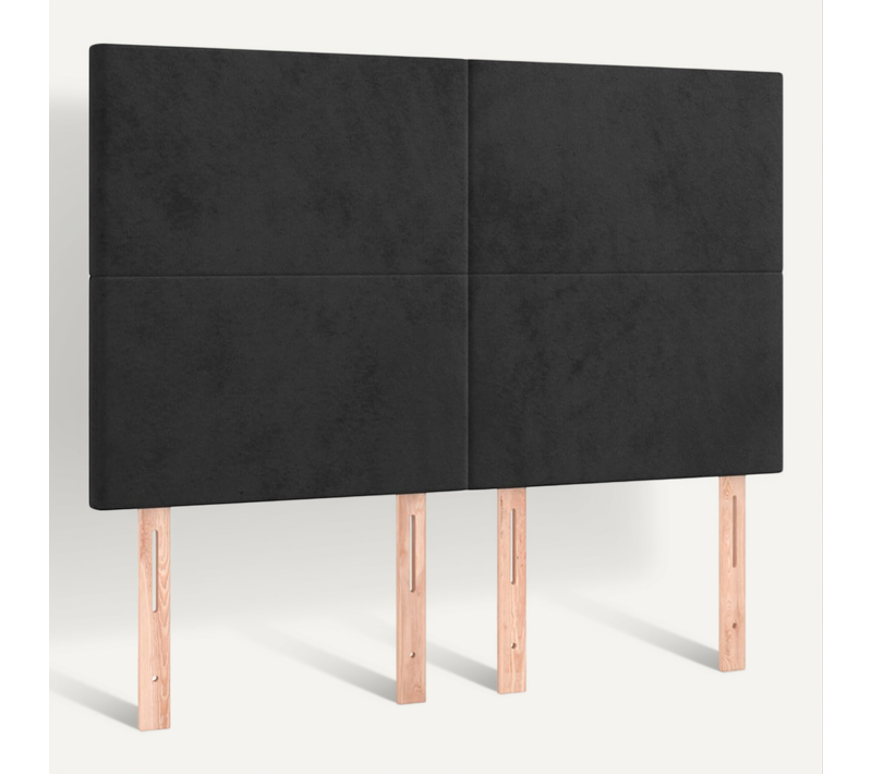 Tête De Lit Noir 144x5x118/128 Cm Velours