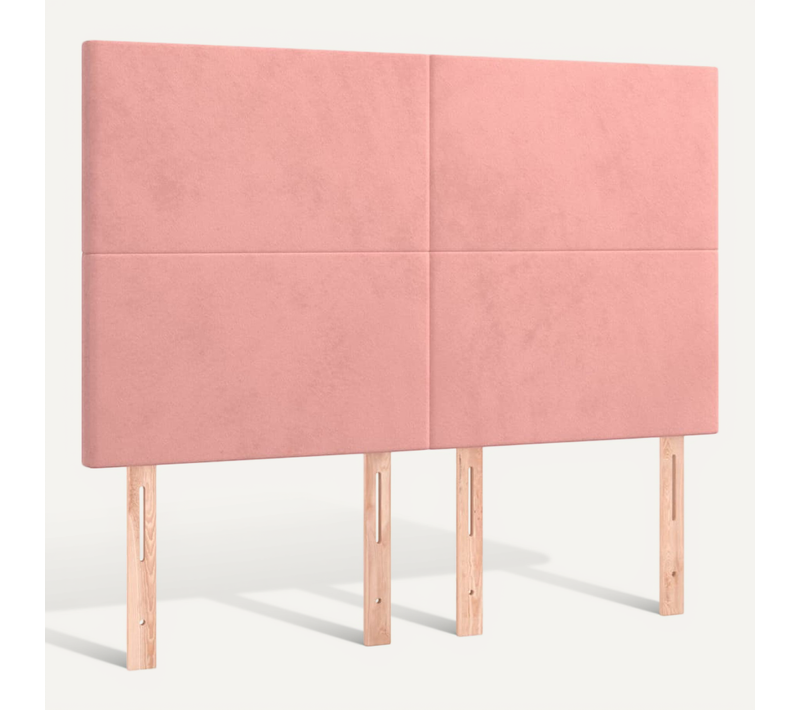 Tête De Lit Rose 144x5x118/128 Cm Velours