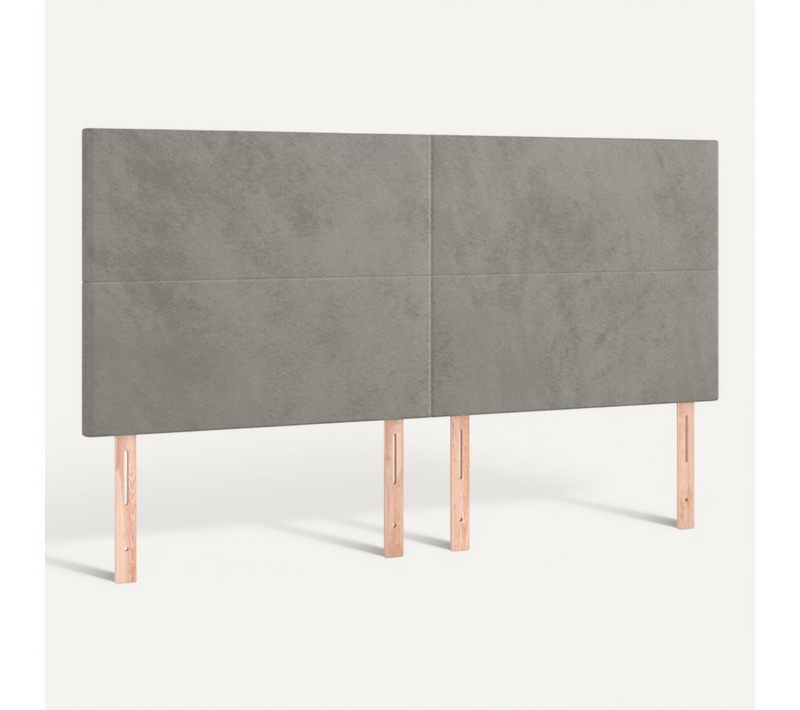 Tête De Lit Gris Clair 160x5x118/128 Cm Velours