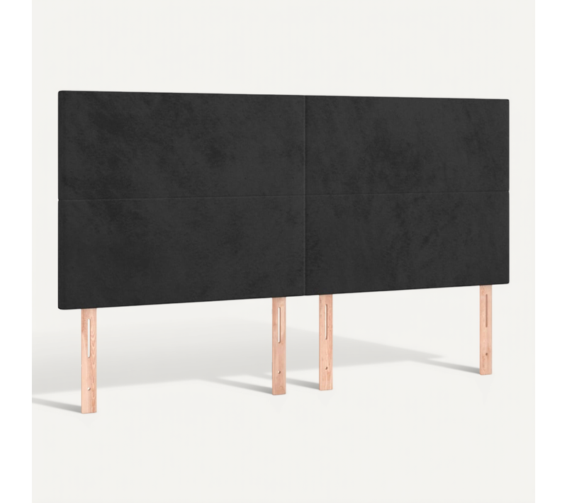 Tête De Lit Noir 160x5x118/128 Cm Velours