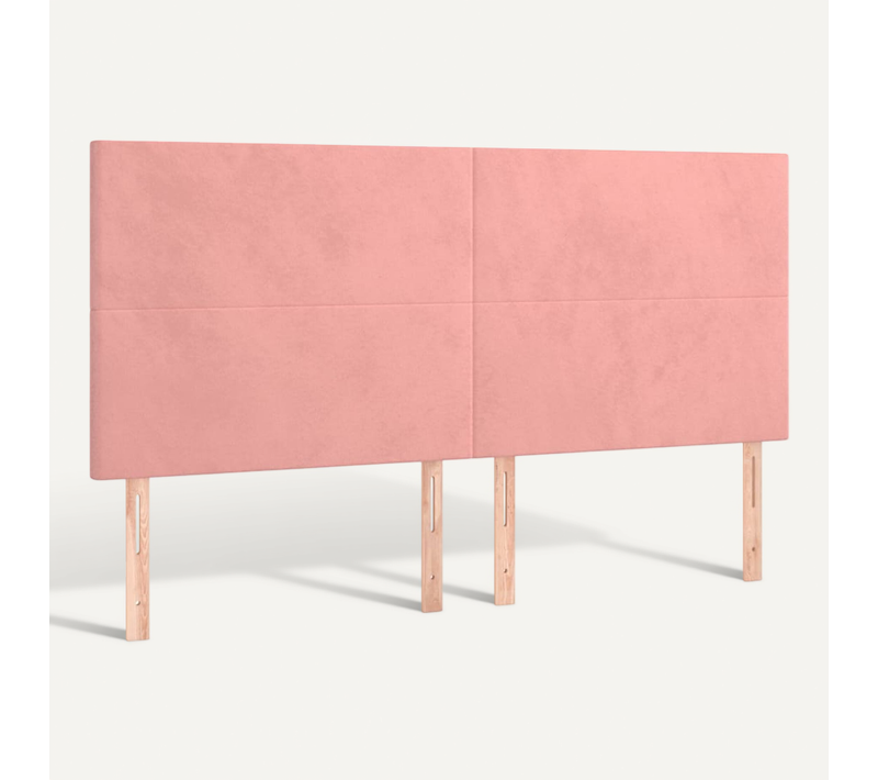Tête De Lit Rose 160x5x118/128 Cm Velours