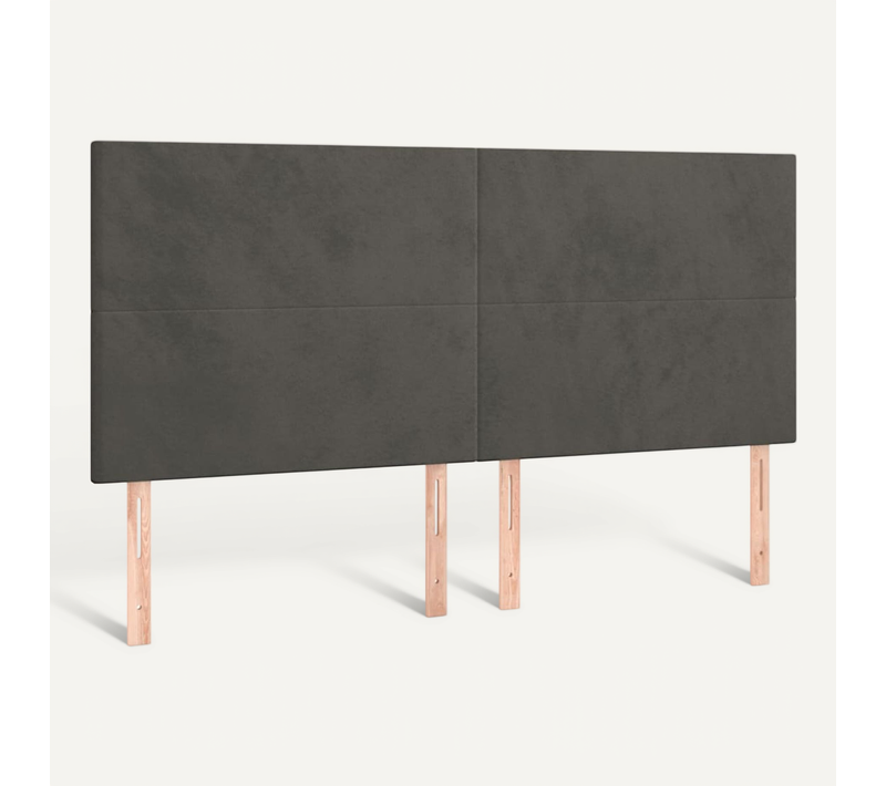 Tête De Lit Gris Foncé 180 X 5 X 118/128 Cm Velours