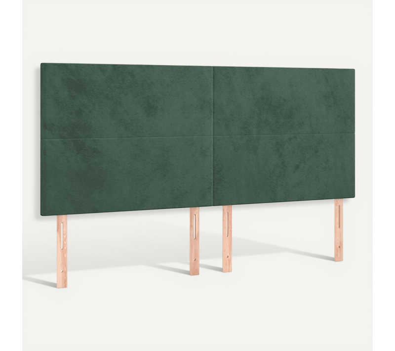 Tête De Lit Vert Foncé 180x5x118/128 Cm Velours