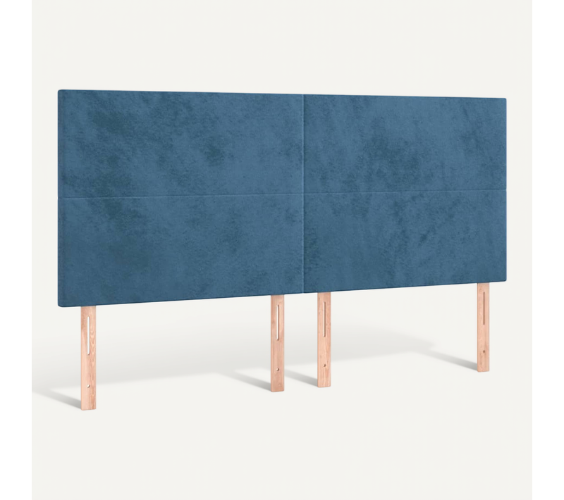 Tête De Lit Bleu Foncé 180 X 5 X 118/128 Cm Velours