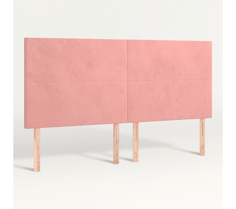 Tête De Lit Rose 180x5x118/128 Cm Velours
