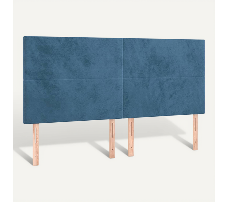 Tête De Lit Bleu Foncé 200 X 5 X 118/128 Cm Velours