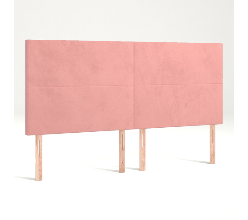 Tête De Lit Rose 200x5x118/128 Cm Velours