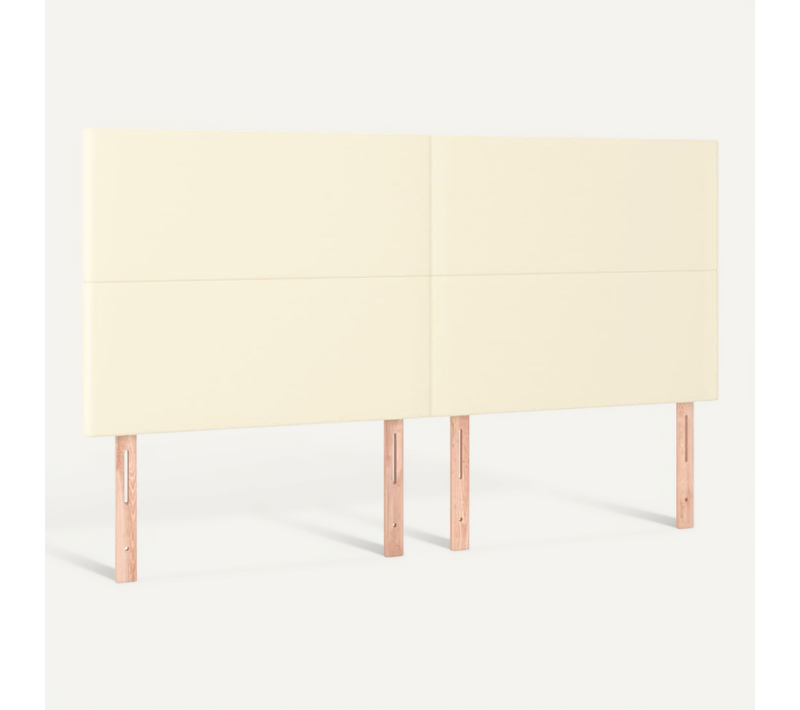 Tête De Lit Crème 200x5x118/128 Cm Simili