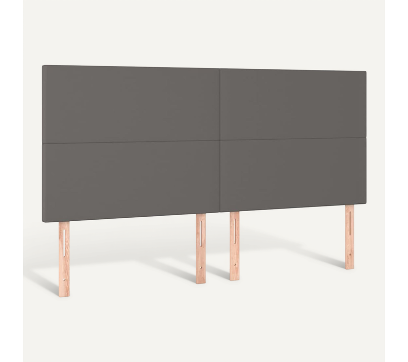 Tête De Lit Gris 200x5x118/128 Cm Simili